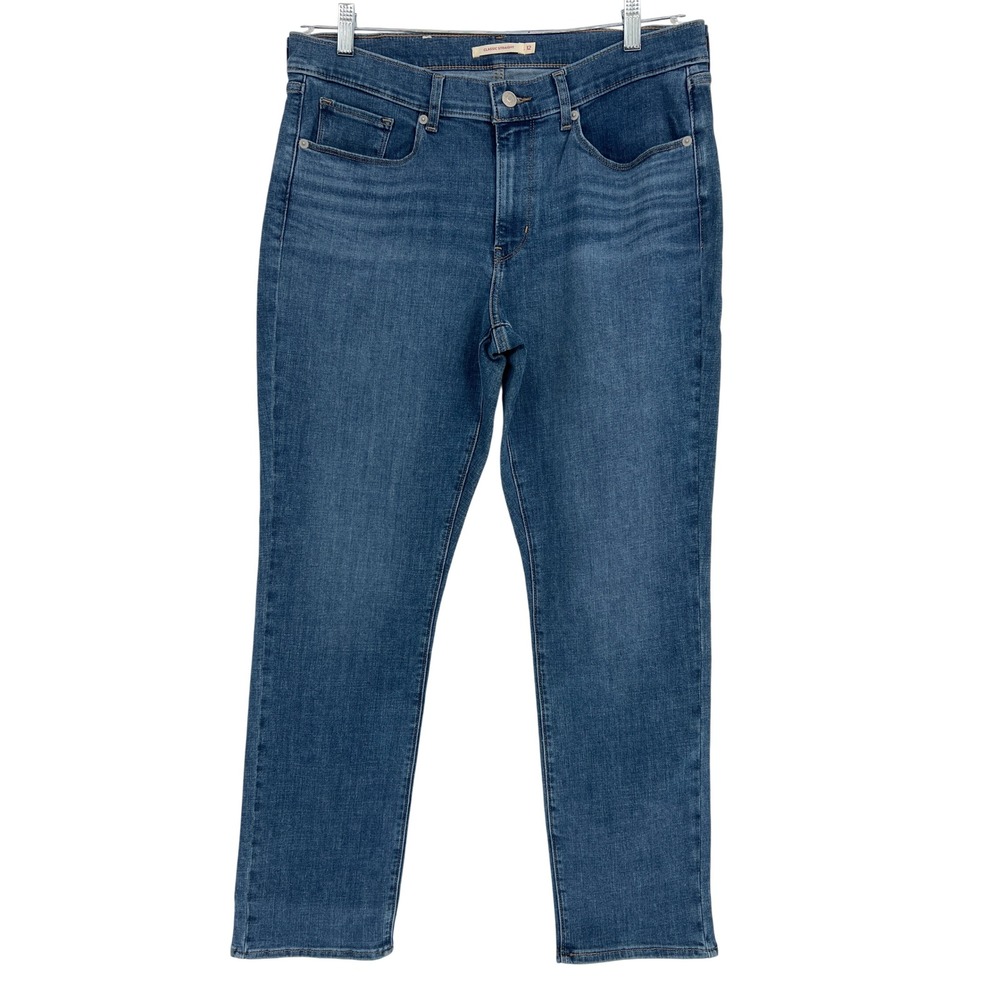 Levi's Classic Straight‎ Jeans Womens 12 Blue NWOT Mid Rise Stretch Denim Casual